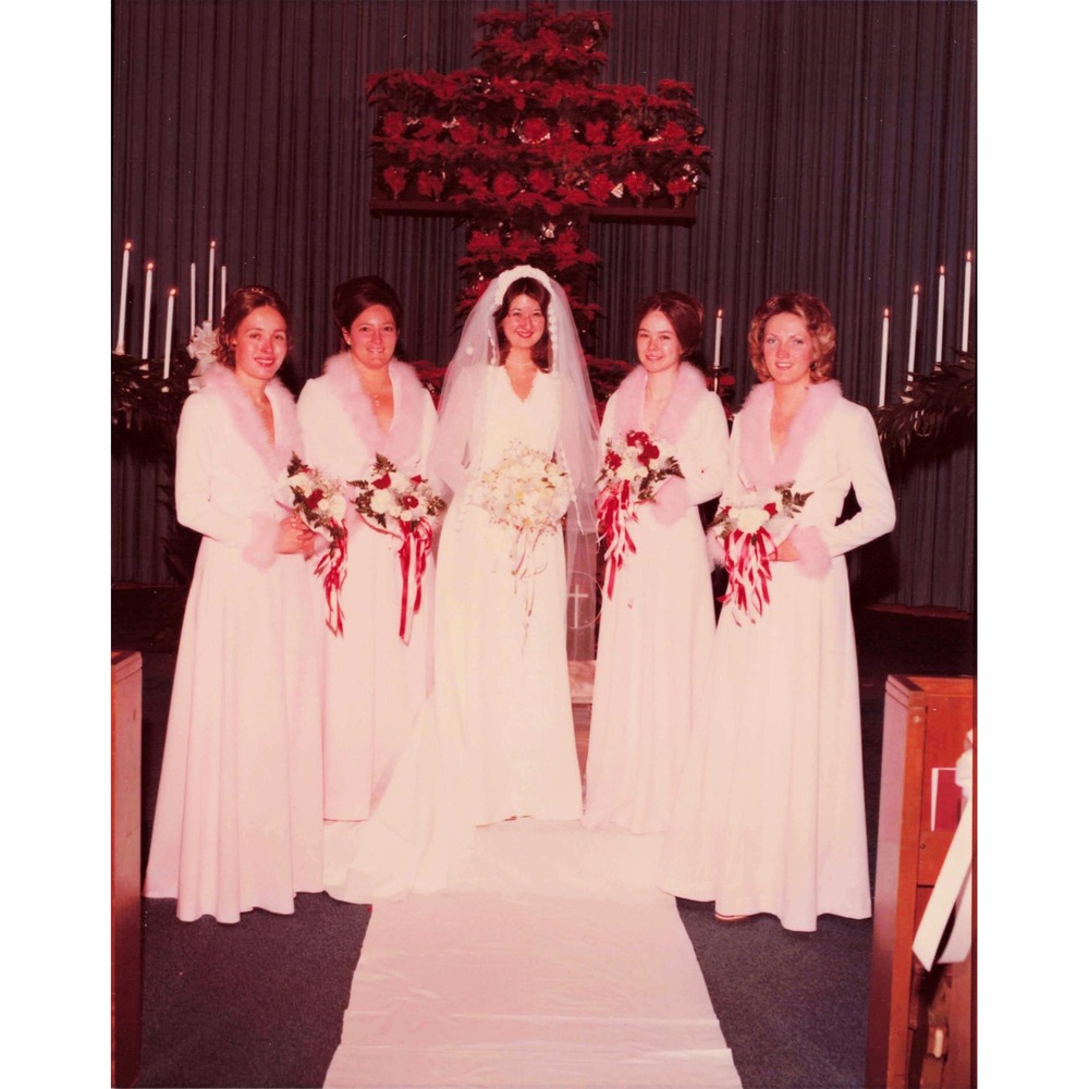 Vintage 1970s Military Wedding Lot 6 Photos Mess Dress Church Christmas 4x5 - Picture 6 of 6